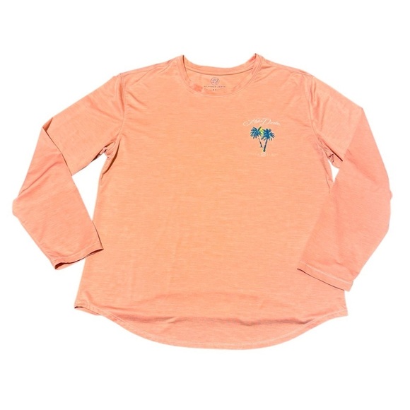 Women’s LJ By Lauren James Aloha Darlin’ Long Sleeve Shirt Size Medium Stretchy - Picture 2 of 9